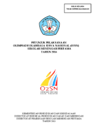 Image of Petunjuk Pelaksanaan Olimpiade Olahraga Siswa Nasioanal O2SN Sekolah Menengah Pertama