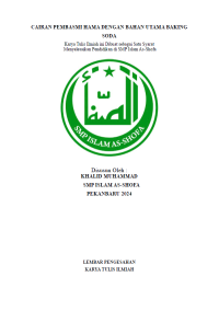 Image of Cairan pembasmi hama dari bahan utama baking soda