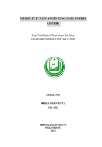 Image of Membuat turbin angin penghasil energi listrik