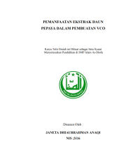 Image of Pemanfaatan ekstrak daun pepaya dalam pembuatan vco
