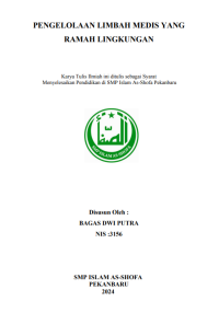 Image of Pengelolaan Limbah Medis yang Ramah Lingkungan