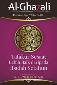 Image of Tafakur Sesaat Lebi Baik Daripada Ibadah Setahun (e-book)
