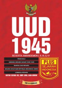 Image of UUD 1945 beserta amandemen I, II, III, IV Plus sejarah Indonesia